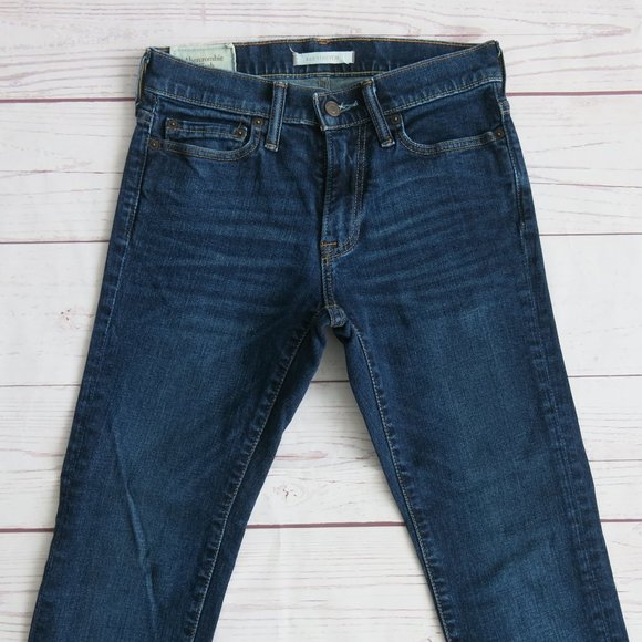 Abercrombie & Fitch Stretch Skinny Straight Leg Denim Jeans - Size 26 - Picture 3 of 6